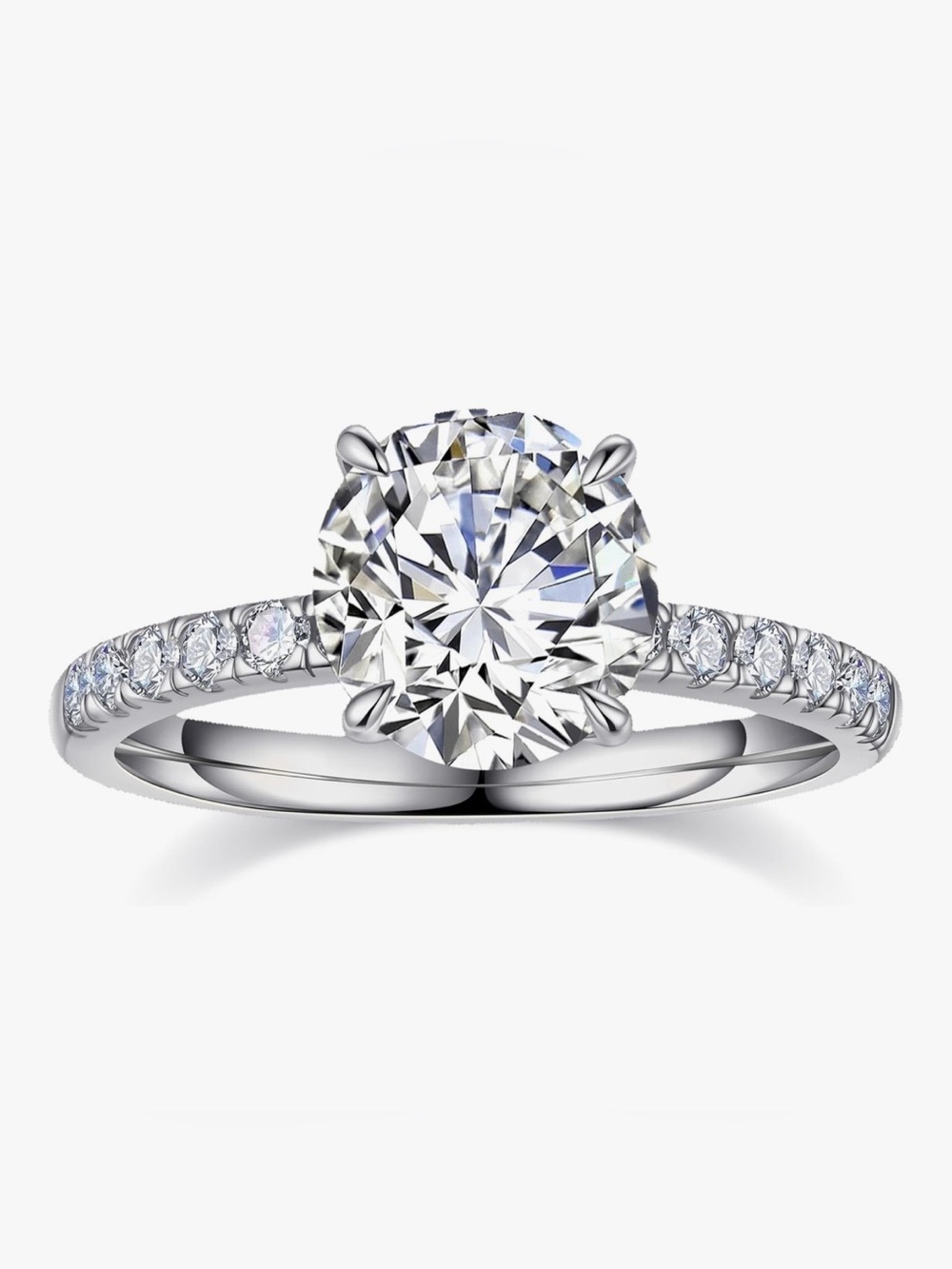 1.5ct Moissanite Solitare Ring, Size 6, Lab Created, 925 Silver